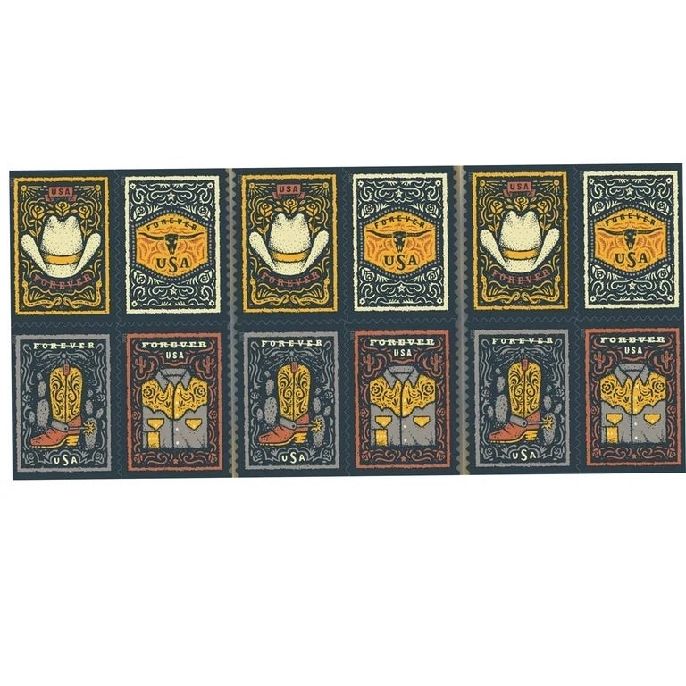1 sheet - 2021 Western Wear Forever Stamps